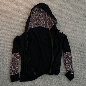 Sustainable Clothing Stylish Black and Patterned Women's Jacket